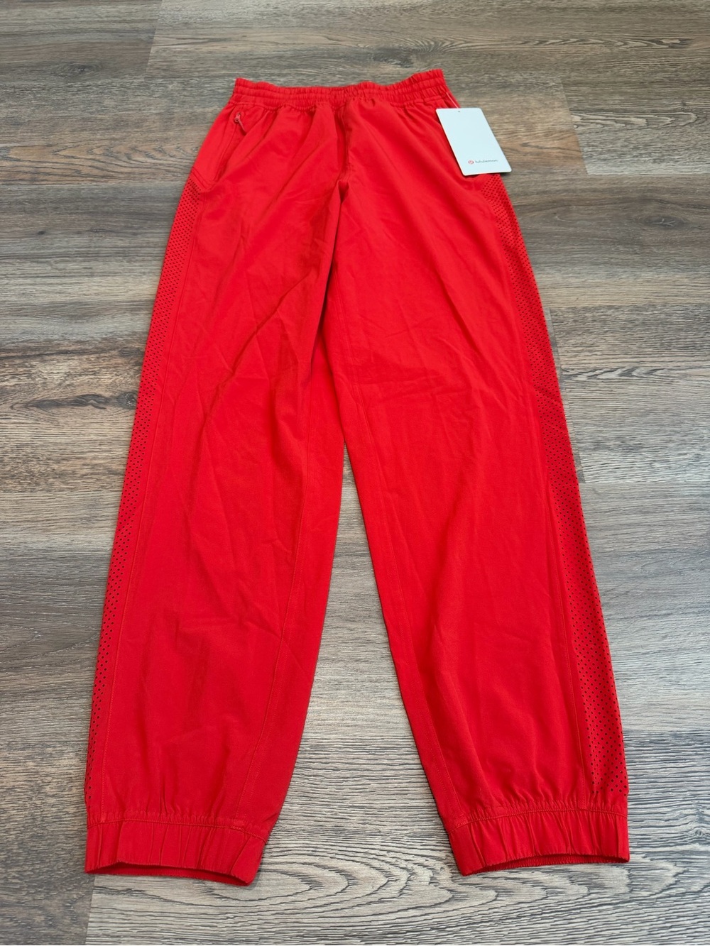 NWT Lululemon Adapted State MR Jogger Perf Stripe Red Size 0/XS Swift Joggers
